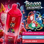 UZY 6 w 1 150000 zaciągnięć Jednorazowy e-papieros, Wielosmakowy czerwony