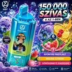 Áfonyás fagylalt, málna–citrom és görögdinnye rágógumi ízű 6 az 1-ben eldobható vape