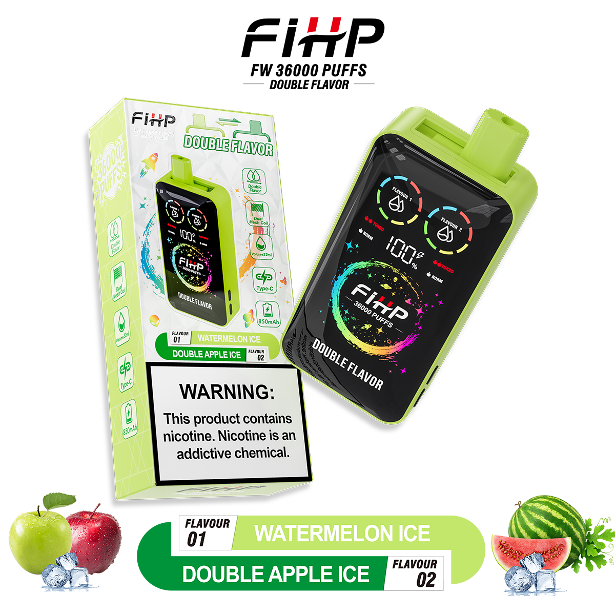 FIHP Vape z podwójnym smakiem (36 000 zaciągnięć)