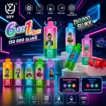 UZY 6 az 1-ben 150000 slukk eldobható e-cigi, vegyes gyümölcsös ízek