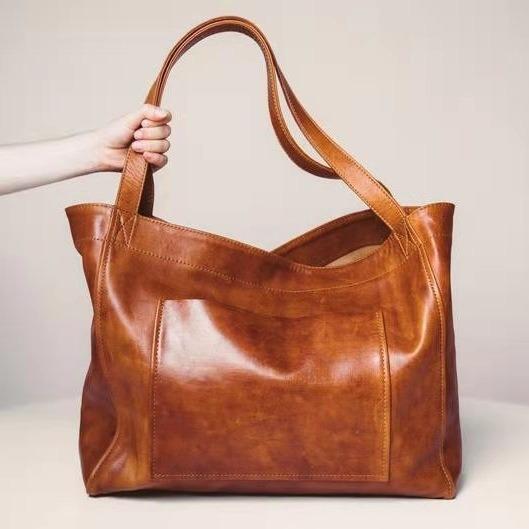 🔥Oferta especial🔥Bolsa de ombro feminina em couro vintage macio