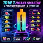 Seria UZY 500K z arbuzem, cytryną i limonką, kwaśnym mango, kiwi z melonem i podwójnym jabłkiem