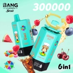 Bang Leader Stoll 300000 Puffs 6 in 1 Disposable Vape 0% 2% 3% 5% Nicotines 12Flavors Ultra Long Performance Smart Screen FDVape Factory Wholesale