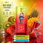 BangBox 80K 3 w 1 – truskawka z kiwi, kwaśne mango z ananasem oraz truskawka z napojem energetycznym