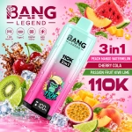 Vape descartável com morango, banana, pêssego gelado e melancia