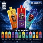 BANGBOX 80.000 puffs vape descartável 3-em-1 recarregável, sabor intenso, dispositivo premium com grande autonomia e variedade de sabores para Portugal