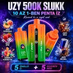 UZY 500K Penta Flavor 10 az 1-ben – jeges őszibarack, jeges eper, Sour Fucking Fab, jeges kóla és Red Bull Ice