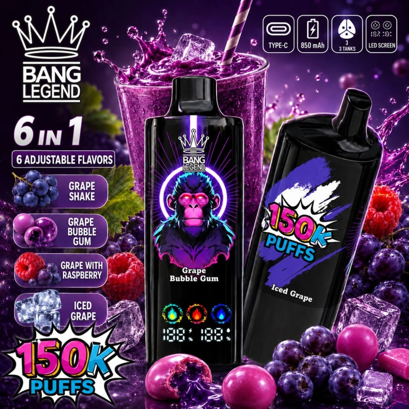 Bang Legend 150K vape Peach Ice Apple and Triple Mango flavor combination