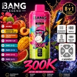 Bang Legend 300K 8v1 príchuť Mamba – broskyňa, mango, vodný melón a energetický nápoj vape