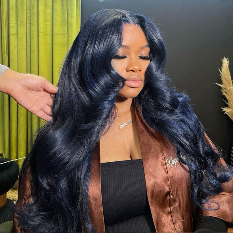 Sale | Glueless Midnight Blue 7x6/13x6 FULL Lace Frontal Wig 16