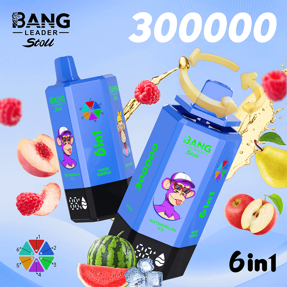 Bang Leader Stoll VAPE 300K 1.Watermelon Ice & Red Bull & Strawberry Kiwi & Blueberry Ice & Lemon Lime & Strawberry Watermelon_2
