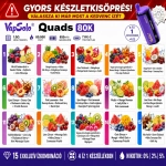 Vapsolo Quads 80K 4 az 1-ben eldobható vape többféle ízben – 80 000 slukkos, több íz egy készülékben