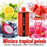 VopVop Quads 4 em 1 vape descartável 120000 puffs sabor Mix Gelado Exótico com limão melancia Love66 e fruta do dragão