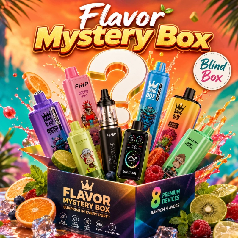Bang FIHP 120000 Puffs Disposable Vape Mystery Box, Assorted Flavors