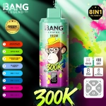 Bang Legend 300K 8-in-1 Flavors Disposable Vape – Több ízű, 300 000 szippantásos élmény9. eper banán+gyümölcsös bogyó+áfonya jég+fuji jég