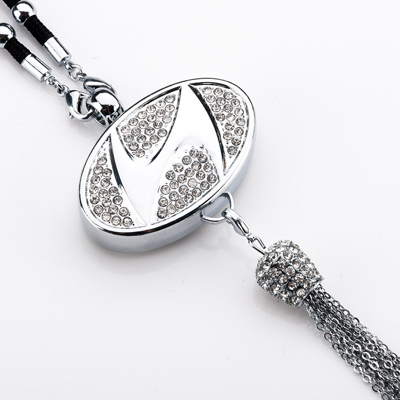 Pingente de aromaterapia com logotipo de carro com diamante de metal