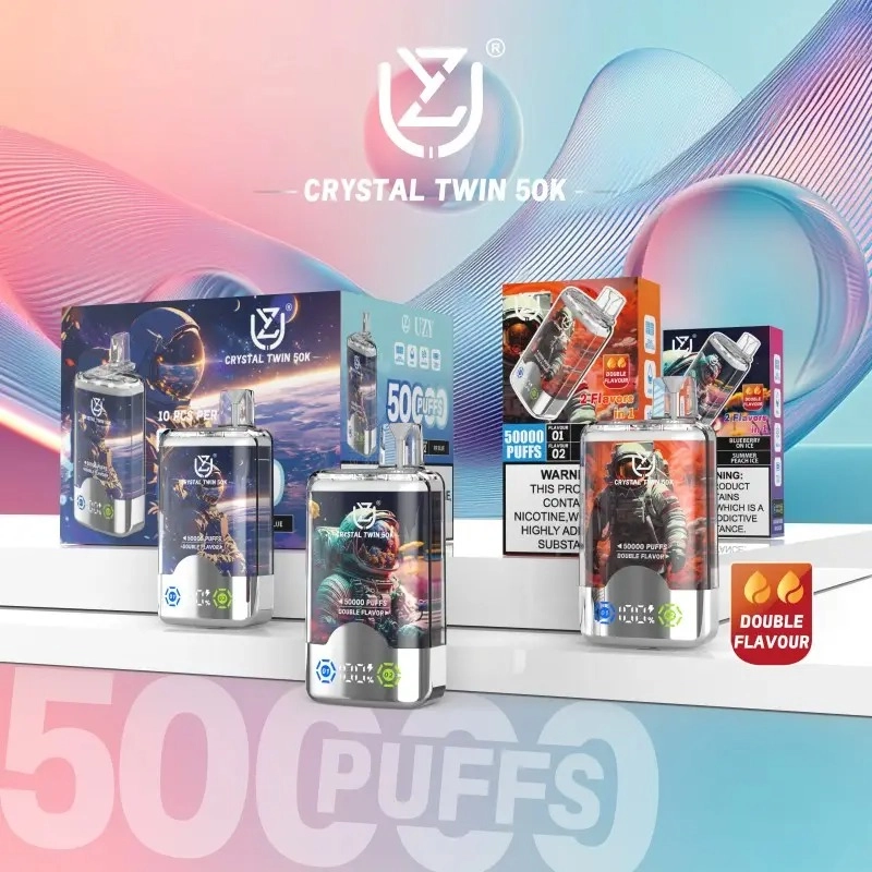 UZY Crystal Twin 50000 Puffs Double Flavor Disposable Vape with Dual Mesh Coil